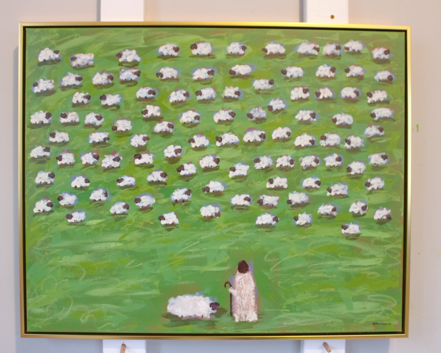 Sought The One -  No. 1 - 24x30 Gold Frame